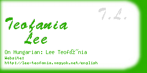 teofania lee business card